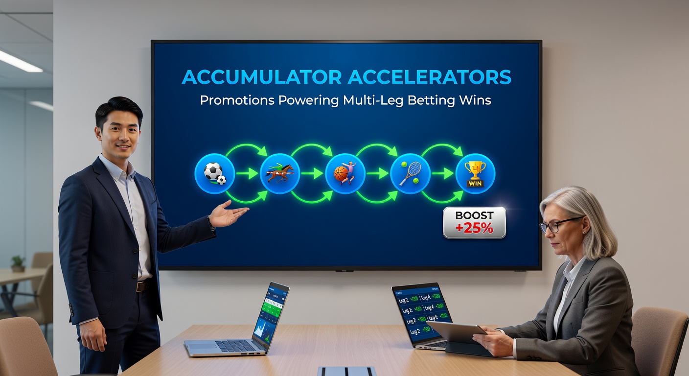 Illustration of an accumulator ladder climbing with accelerator icons adding boosts at each rung