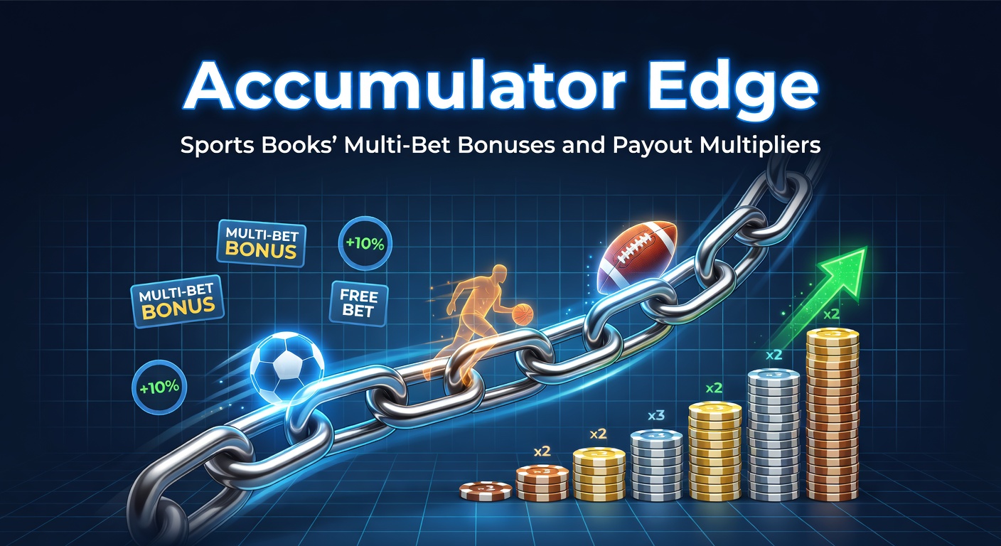 Visual breakdown of an accumulator bet chain showing escalating payouts with bonus multipliers applied