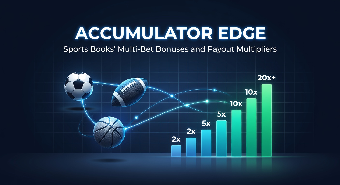Chart depicting payout growth curves for accumulator legs with and without multipliers, highlighting bonus impacts