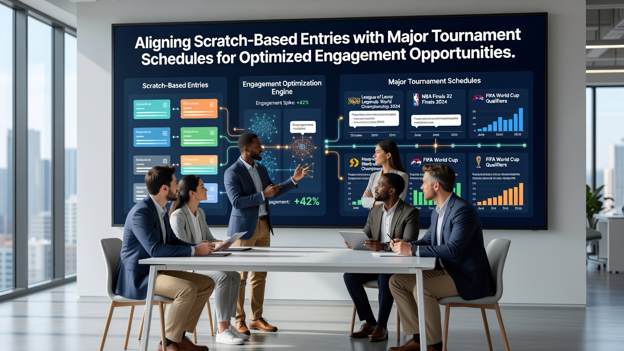 Graph showing engagement lift when scratch entries align with tournament peak periods