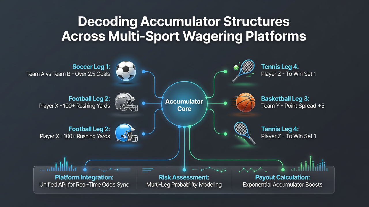 Illustration of odds compilation and risk factors in multi-sport accumulator bets