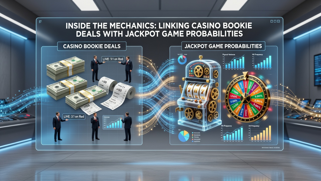 Diagram showing connections between casino promotions and jackpot probability structures in slot machines
