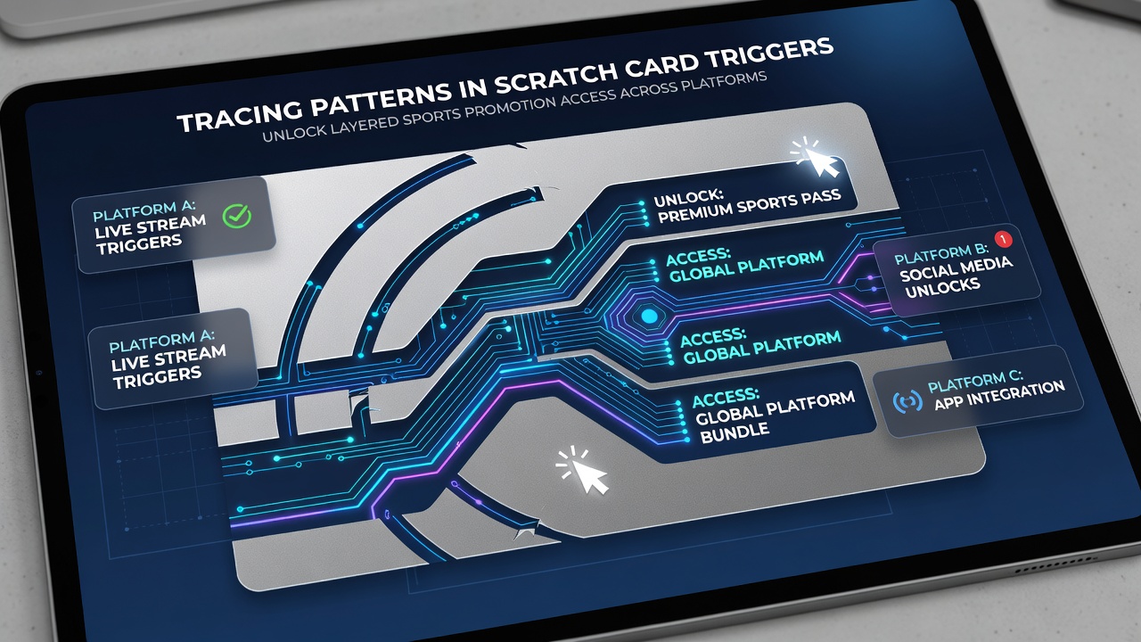 Multi-platform dashboard displaying unlocked sports promotion layers after scratch card triggers