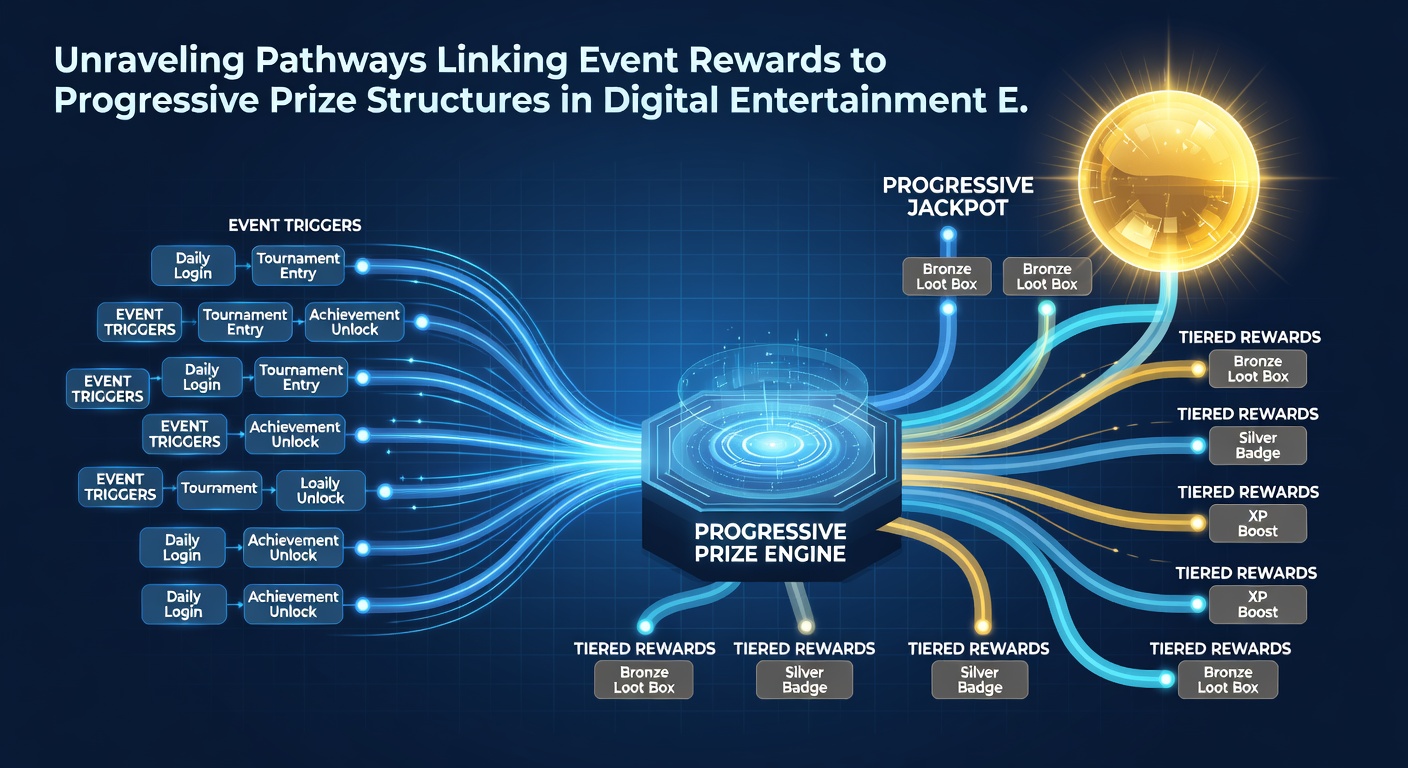 Visualization of reward pathways scaling progressive prizes in digital ecosystems